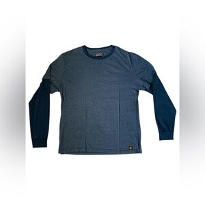 Lucky Brand Two-Tone Blue Long Sleeve Tee